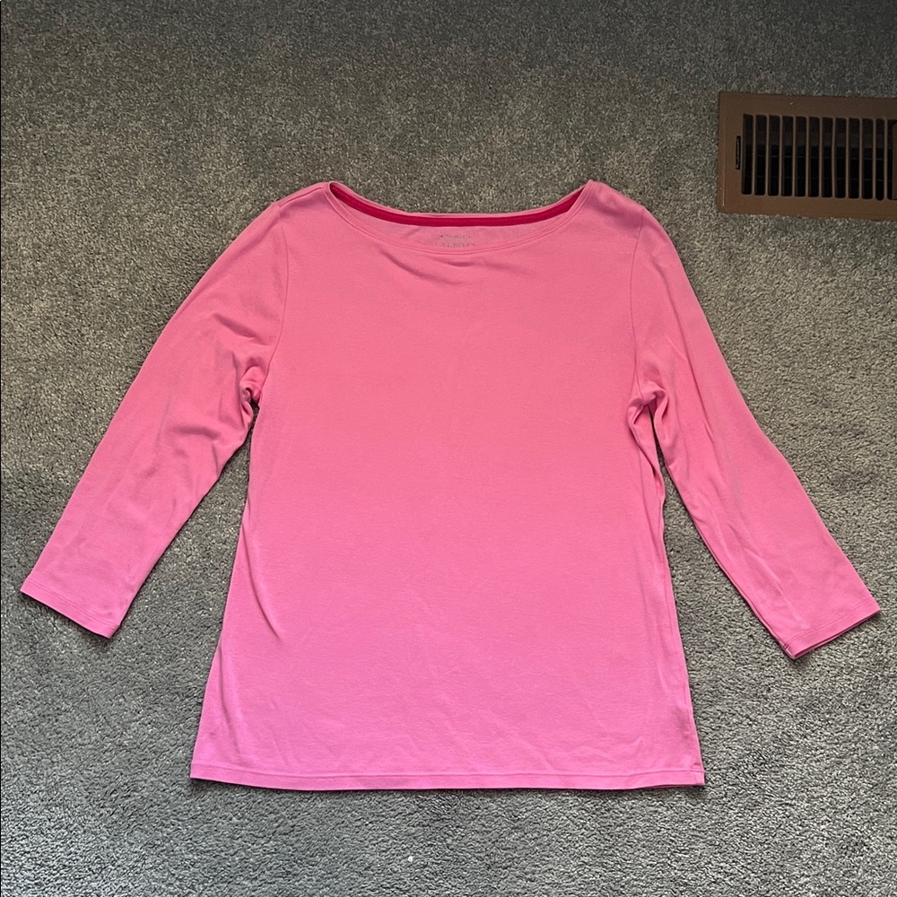 Talbots Bright Pink Long Sleeve Tee